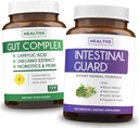 Intestinal Guard & Gut Complex (2 개월 공급) Gut Guard 콤보 - Intestinal Guard (120 캡슐) 포텐트 천연 공식 및 Gut Complex (120 캡슐) 천연 Candida 지원 - 올인원 지원