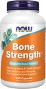 NOW Integratori alimentari, Bone StrengthTM con Microcristallina Hydroxyapatite (MCHA), Magnesio e Vitamine C,D e K, 240 capsule