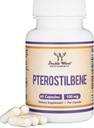 Pterostilben supliment capsule 100mg (a treia parte testat) 60 capsule, superior la Resveratrol, antioxidant pentru suport de longevitate (non-GMO, gluten gratuit) de lemn dublu