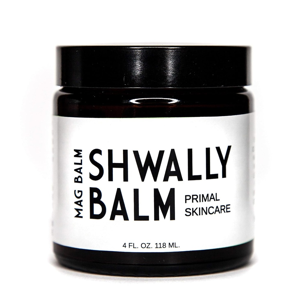 Shwally Paleo Magnesium Oil Cream - A True Seed-Oil Free & Primal Mag Balm - 100% Gras Fed Tallow, Avocado, Extra Virginia Olive Oil with Zechstein Magnesium - Subtle Vanilla Bean