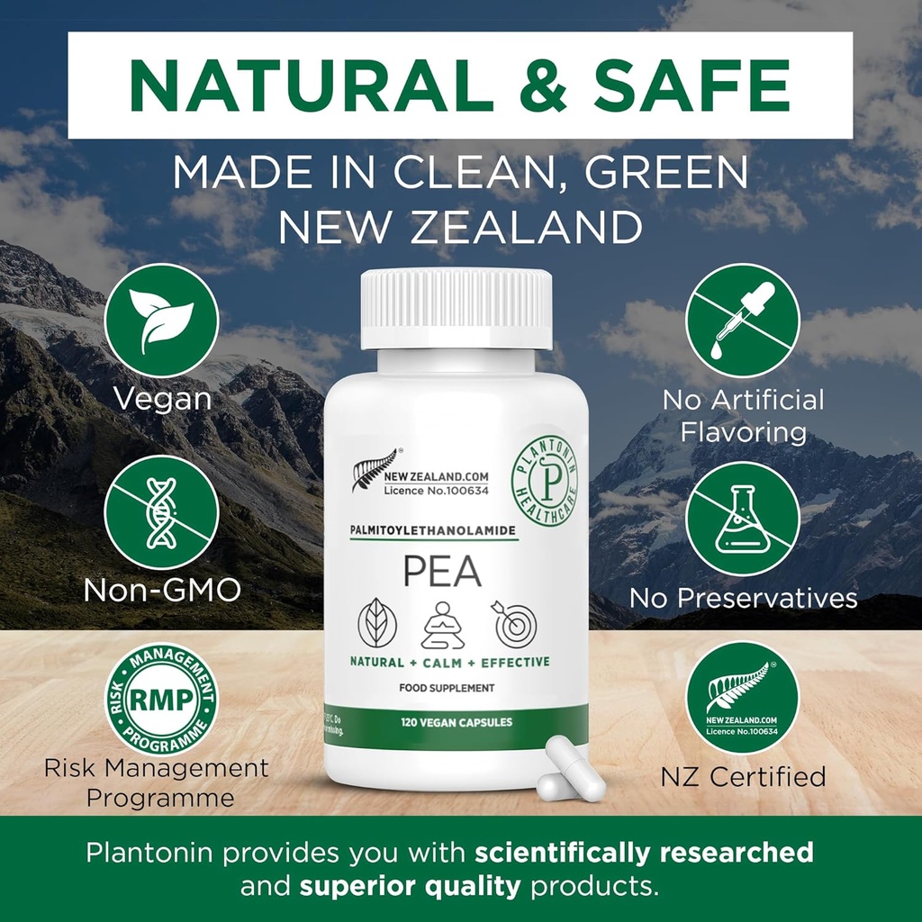 Palmitoylethanolamide Pea 600mg - Micronized Pea תוספי 99% - 2 חודשים אספקה - תמיכה טבעית מתקדמת נוחות משותפת
