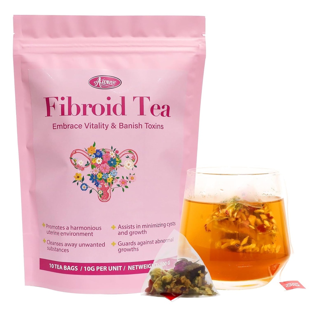 Auranic Natural Fibroid Kumaş & Ovarian Cysts Herbal Tea, Natural Fertness Tea for Women to Get Hamile Hızlı, Remedy and Restore Hormon Dengesi, Kadın Gebelik ve Womb Detox