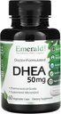 Emerald Labs DHEA 50mg - Adrenalna podpora dodatek za pomoč Hormonovo ravnotežje* - Gluten-free - 60 Zelenjavne kapsule (60-dnevna oskrba)