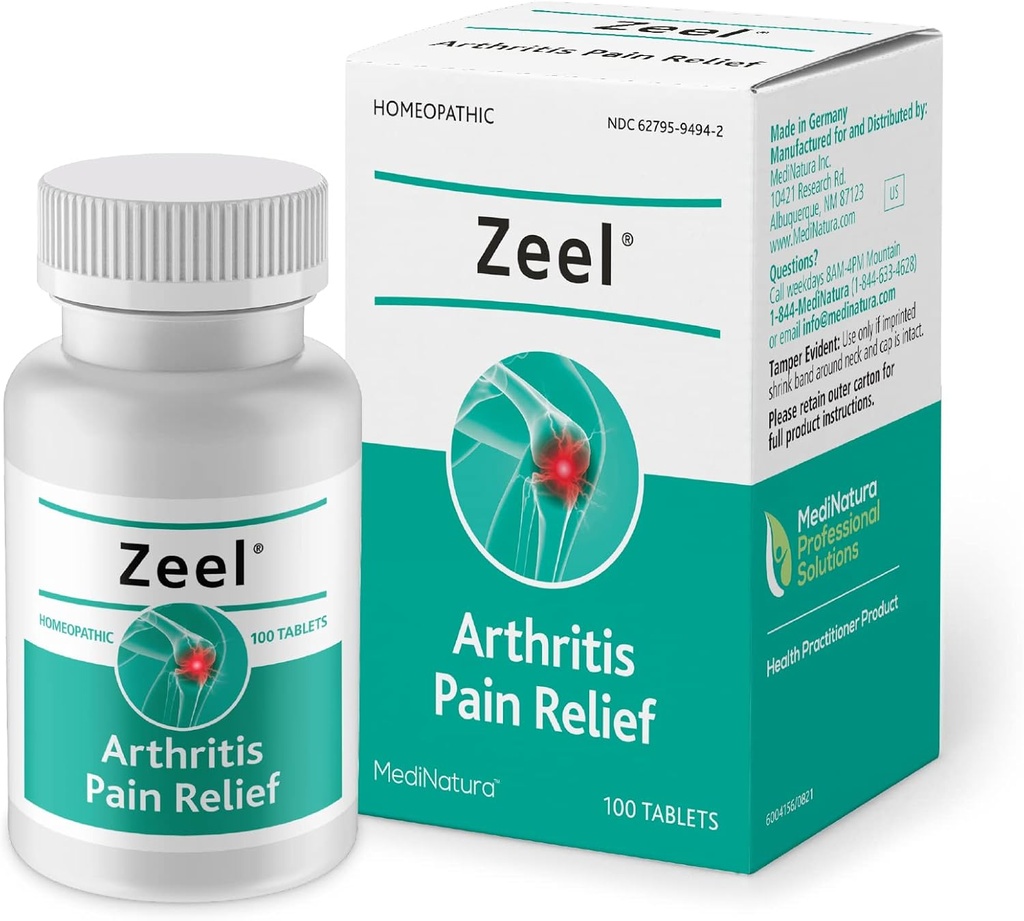 MediNatura Zeel Homeopathic ajuda a relive & Stifnes al voltant de les parsecs - Arnica + 14 ingredients naturals actius - 100 taules