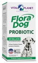 Vital Planet - Flora Dog Probiotic Capsules Supplement with 20 Billion Cultures and 10 Strains, High Potency Immune and Digestive Support Probiotics for Dogs, 30 Delayed Release Capsules