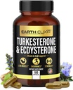 Turkesteron & Ecdysteron - Přírodní testosteron Support, 2- in-1 High Potency Turkesterone Dodatek pro muže a ženy s 95% Beta Ecdysterone - Síla, energie a vitalita - 180 tobolek