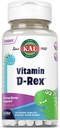 Kal Vitamin D- Rex, Děti Vitamin D, Přírodní meloun Flavor Instant Rozpustit Melts, Imunitní, Srdce, Kostní, a Oral Zdraví Podpora, 120 Služení, 120 Mikro Tablety