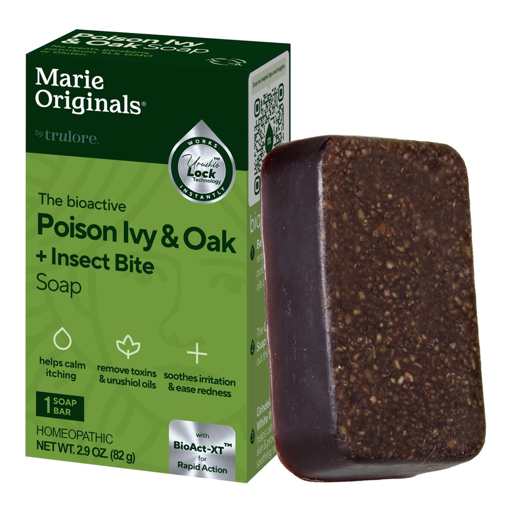 Marie's Original Poison Ivy Soap Bar | All Natural Poison Ivy Treatment | Anti-Itch Skin Cleanser Bar Wash for Poison Ivy, Poison Oak & Sumac | Removes Oils, Soothes & Relieves Rashes | 2.9 ounces | camping-soaps-and-shampoos