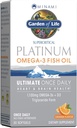Giardino della vita Minami Supercritical Platinum Omega 3 Fish Oil Supplement - Arancione, 30 Softgels, Ultimate Una volta Daily Fish Oil Omega 3 per la salute del cuore e del cervello, 1100mg Omega-3s + 1.000 IU Vitamin D3