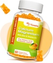 Yüksək Alüminium Gummies, Qadınlar və Qadınlar üçün Pium Vitamin D3 ilə Sugar Pulsuz Kalsium oksidi - Vegan, Fla Orangevor 60 Cts