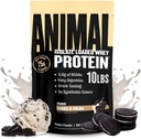 Zvířecí syrovátka izolát protein prášek - Nakládaný pro Pre & Post cvičení budování svalů a zotavení s trávicími enzymy pro muže a ženy - 25g protein, skvělá chuť, nízký cukr - Cookies & Cream 10 liber