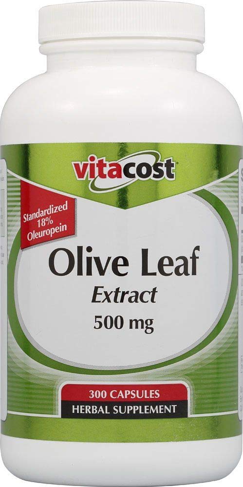 Extrait de feuille d'olive de Vitacost Synergy -- 500 mg - 300 gélules