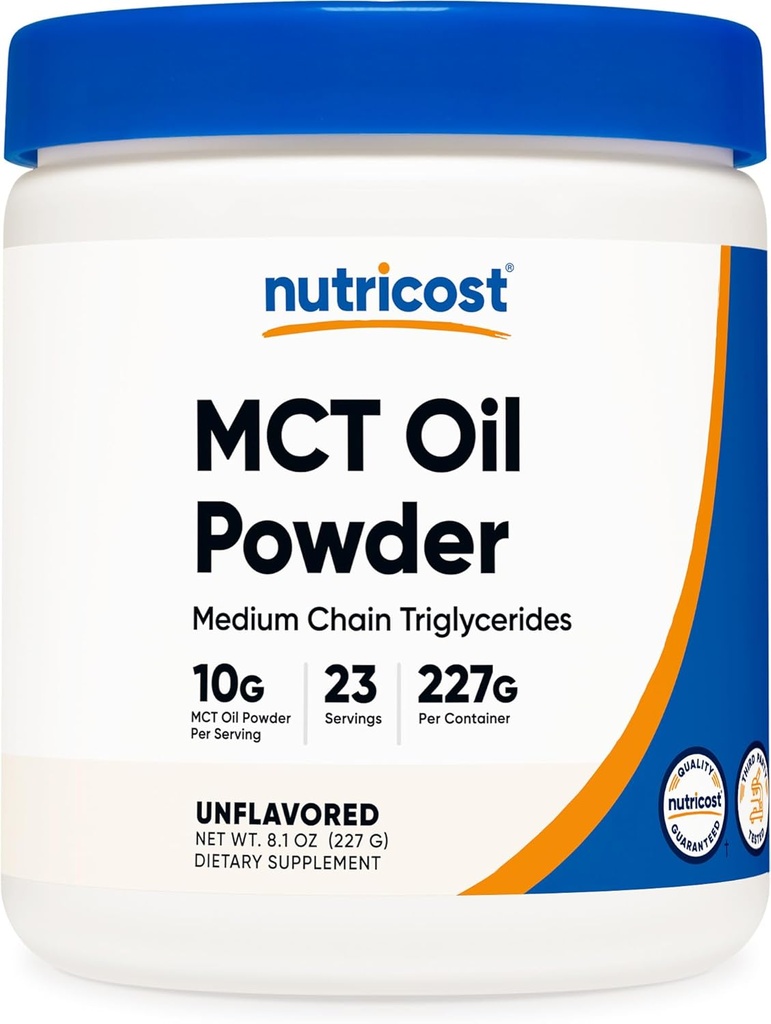 Nutricost Premium MCT Oil Powder .5LBS - Najlepšie pre Keto, Ketóza, a Ketogénne diéty - Zero Net Carbs, non-GMO a Gluten Free