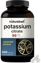 Potassium Citrate Supplement 99mg, 500 Capsules | Chelated Mineral Supplements – Essential Mineral Electrolyte – Non-GMO, Gluten Free