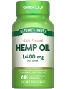 Nature's Truth Hemp Oil Softgels | 1400mg | 60 Count | Omega 3 6 9 | Cold Pressed | Non-GMO & Gluten Free Supplement