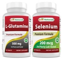 Best Naturals L-Glutamine 500 mg & Selenium 200 mcg