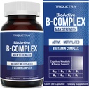 BioActive Vitamin B Complex - Krvný prúd Ready, Metylated B Complex - Featuring Methylfolate, 3 BioActive Forms of B12, BenfoPure® B1 & Pantesin® B5 - 12 B Vitamíny v klinických dávkach - 60 Servings
