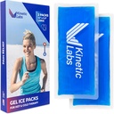 Kinetic Labs ilə Injuries üçün Reusable Gel Ice Packs (2 Paket) - Injuries 11 üçün Hot Cold Packs " x 5.3" - Back Head Diz Diz Boyun Boyuna Akle Elbow Ayaklar Baş Ağrısı (Large)