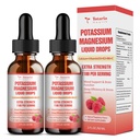 Potassium Magnesium Supplement Liquid Drops - High Absorption Potassium Supplement with Magnesium, Calcium, Vitamin D3 K2, Vegan, Non-GMO Potasio Support Leg Cramps, Bone, Muscle - 4 Fl oz