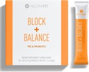 NeoraFit - Block + Balance Pre a Probiotický prášek - Denní použití, Podpora tužby, Vitamin C & B Směs, Pohodlné Stick Packs - 30 Počet