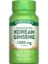 Nature's Truth Korean Ginseng Capsules | 75 Count | Standardized Extract | Non-GMO & Gluten Free Supplement