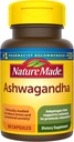 Nature Made Ashwagandha капсули 125mg за стрес поддръжка, 60 капсули, 60 дни доставка
