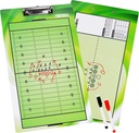 Футбольна коучинг BETTERLINE Double-Sided Dry-Erase Clipboard для американських футбольних тренерів - приїжджає з 2 Erasable Pens