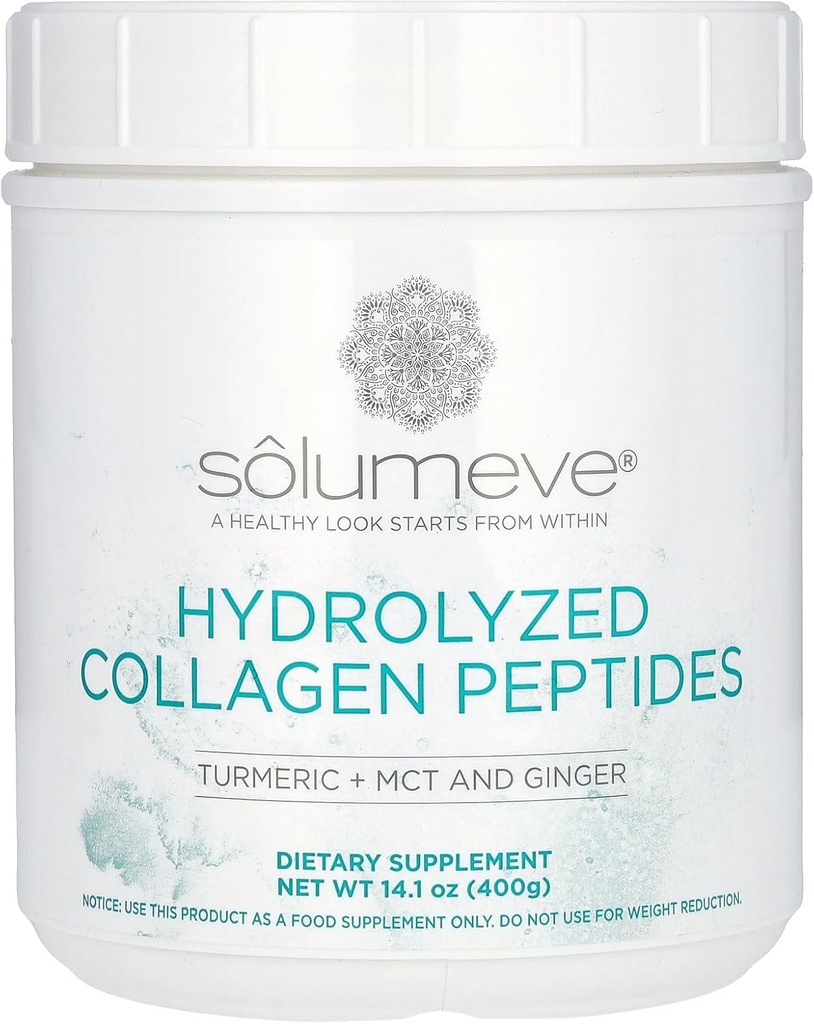 California Gold Nutrition Hydrolyzed Collagen Peptides with Turmeric, MCT, and Ginger, 14.1 oz (400 g)