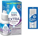 TheraTears Extra Dry Eye Drops 0.5 fl oz 2 Count with Q-Tips 100% Cotton Swabs 500 Count