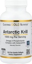 캘리포니아 골드 영양 Antarctic Krill 오일, 자연적으로 Occurring Astaxanthin, 자연적인 Strawberry & 레몬 맛, 비 GMO, 1,000 mg, 120 물고기 젤라틴 Softgels를 가진 오메가 3 포스 포 지질