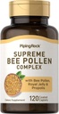 Piping Rock Bee Pollen ar Royal Jelly un Propolisa  - 120 Caplets - Complex Papildinājums sievietēm un vīriešiem --Non-GMO, bez lipekļa