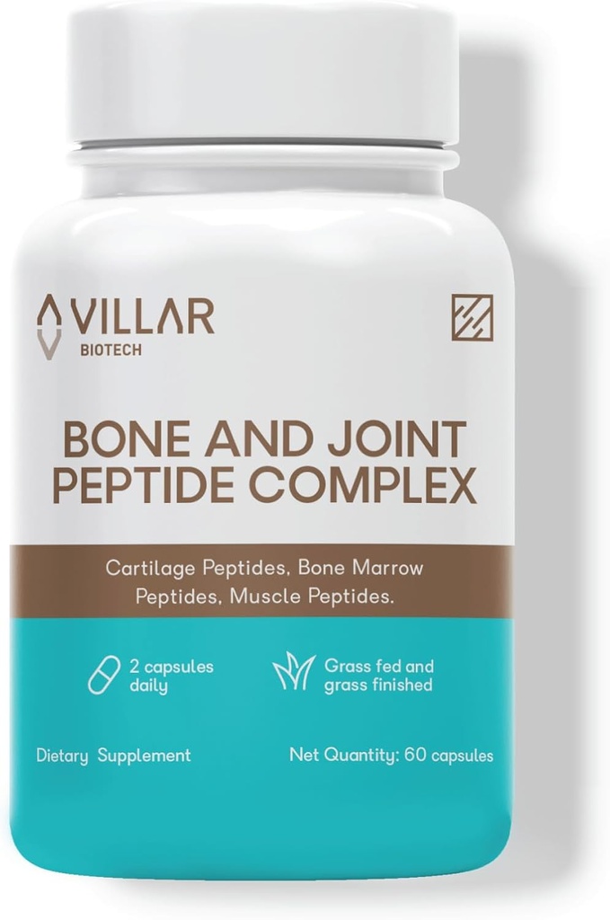 Bone & Joint Peptide Комплекс - Grass-Fed Cartilage, Bone Marrow & М'язові пептиди - Joint Support, Mobility & Recovery - Hydropeptex