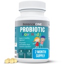 Balance ONE Time-Release Kids Probiotic – Up to 15x Better Survivability – 3 Billion CFU – Gut & Digestive Support for Children – Sugar Free, Easy to Swallow, 2 Month Supply