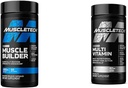MuscleTech Muscle Builder ar 400 mg maksimālo ATP un Platinum multivitamīnu ar Amino Support Matrix un C vitamīns - Muskuļu Building un Imūnās atbalsta papildinājums Bundle vīriešiem un sievietēm