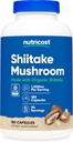 Nutricost Organic Shiitake Mushroom Capsules 1000mg, 90 Serveringer - CCOF Certified Laget med økologisk, vegetarisk, Glutenfri, 500mg per kapsel, 180 kapsler