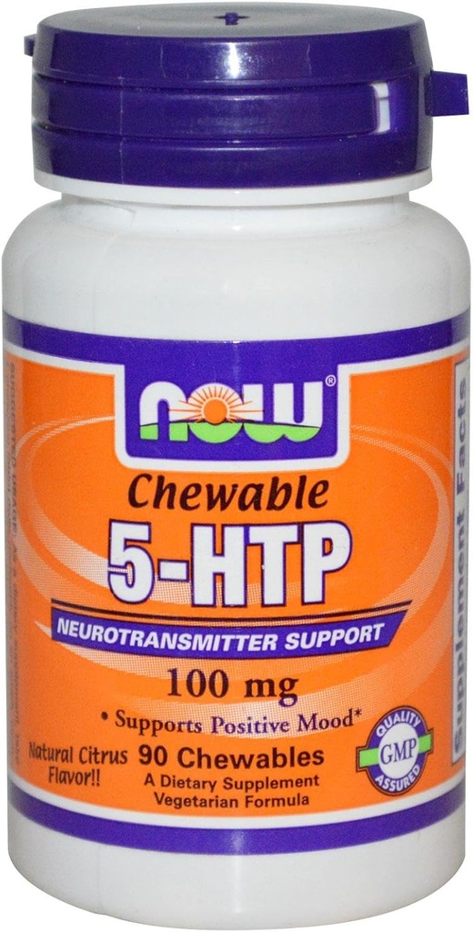 Teraz żywność 5 -HTP Chewable Natural Citrus - 100 mg - 90 Chewables