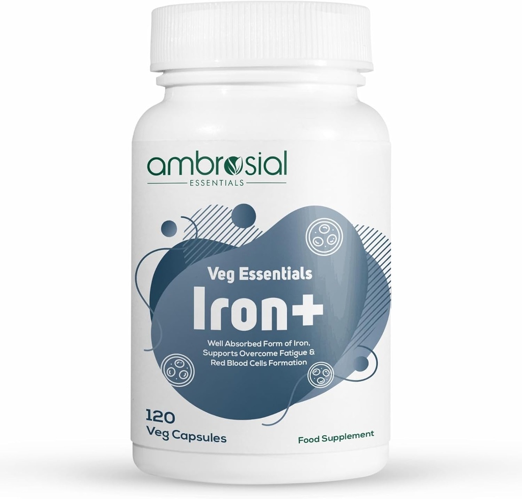 Ambrosial Iron+ 25mg Pack de 1-120 Capsules