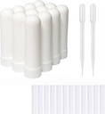 12 Komplekti Essential Oil Aromatherapy Tubes Inhalācijas Sticks Tukši Deguna inhalatori( 12 Completes Sticks) + 2 Polietilēna pipetes Pilieni