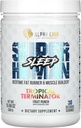 ALPHA LION Superhuman Sleep Supplement, Night Time Aid, Muscle Recovery, Muscle Builder & Gainer, Hobetu gorputzaren konposizioa (30 zerbitzu, Fruit Punch Flavor)