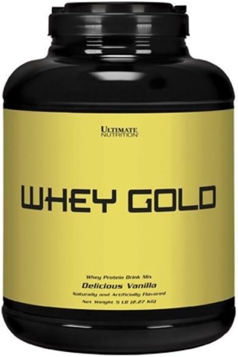 Ultimate Nutrition Whey Gold Proteine Powder cu 20 Grams de proteine, Whey Proteine Izolate și Amino Acids pentru dezvoltarea și recuperarea musculare, 67 Serviri, Vanilie