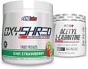 EHP Labs Shred + Acetil Bundle - OxyShred Thermogenic Pre Workout Powder & Shred Supplement - Acetil L-Carnitina - Suporta Energia Natural, Metabolismo da Aids, e Função Cérebro Saudável