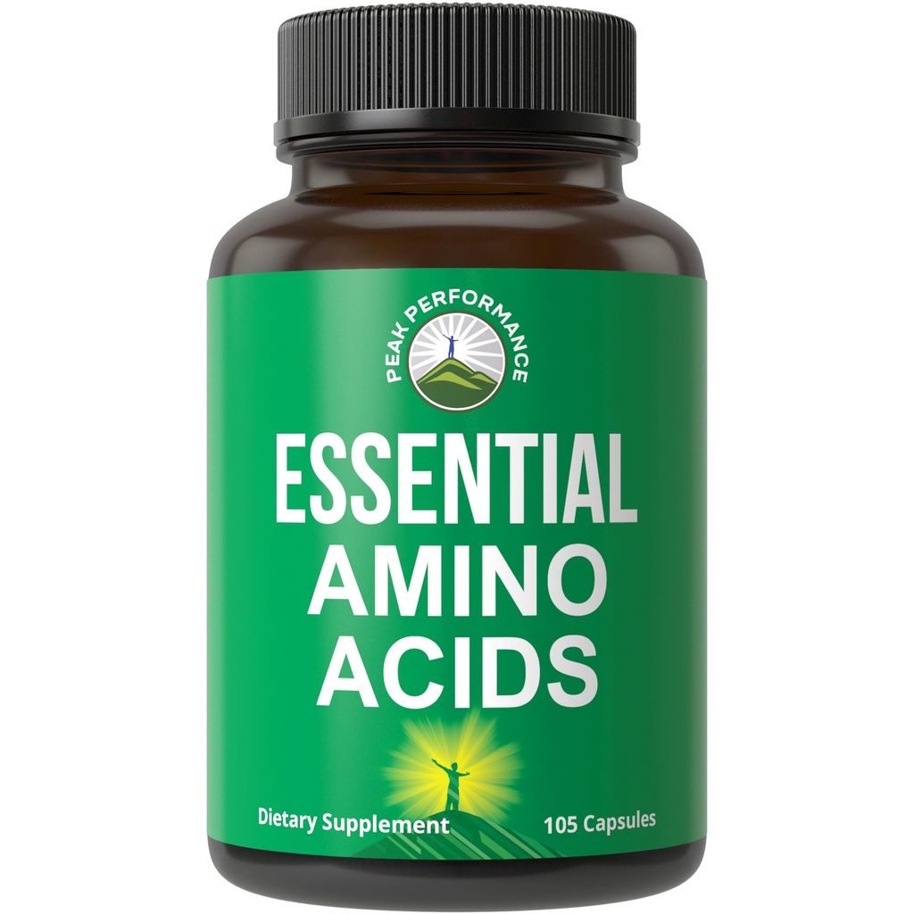 All 9 Essential Amino Acids Supplement. Capsules with 3X More Leucine for Muscle Recovery, Growth. EAA Supplement Better Than BCAA / BCAAS Branched Chain Aminos Acid. USA Tested EAAs for Men + Women