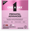 Un Dia de Prenatatiu Avançat- Prenatatesates amb àcid fèlic, Choline, DHA i Iron, Pregencianaminades per a les dones per donar suport al desenvolupament debyents, 60+60 Ct (120 Total Set) (Pinting V Maiber)