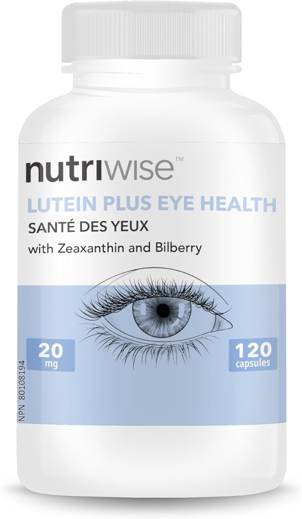 NutriWise Lutein Plus Antioxidant for Eye Health (Bilberry Zeaxantin Lutein)