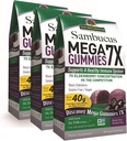 תשובתו של הטבע Sambucus Mega Gummies | 7X More Elderberry Concentration | אלכוהול חינם, Gluten-Free, Gelatin-Free, Vegan, non-GMO & No Preservatives | 30ctmies (Pack of 3)