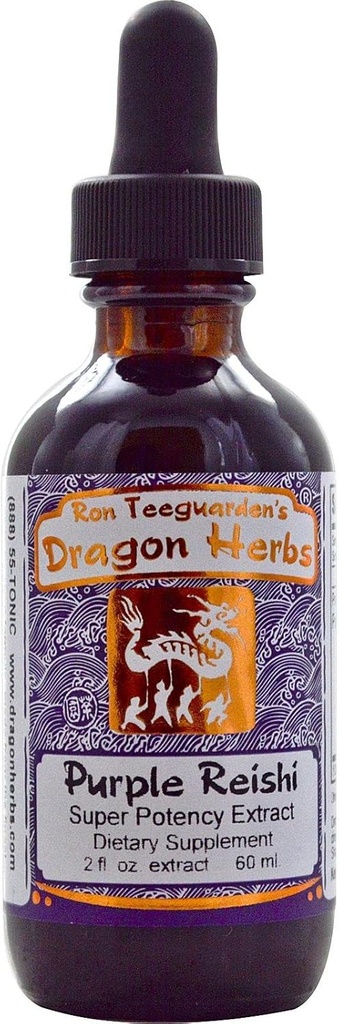 Dragon Herbs - Purple Reishi Drops - 2 Fl oz