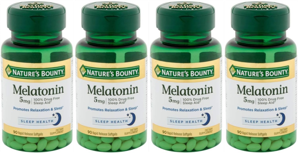 Nature s s Super Strength Melatonin 5 mg Softgels 90 ea (Pack of 4)