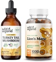 Wild & Organic Turkey Tail Tincture 4 fl oz & Lion's Mane Gummies