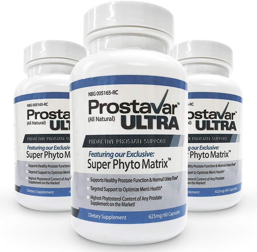 3 Şişe Yeni orijinal Prostavar Ultra Prostate istehsalçısından inkişafı 600mg 90% Beta-Sitosterol & 320mg Palmetto + Grape Seed özü