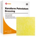 Carbou Medical Xeroform Petrolatum Dressing 2"x2", 25 Individual Pack, Non-Adherent Gauze Pads, Soft Fine Mesh Gauze Patch for Wound Care, Burns, Lacerations, Skin Grafts & Surgical Incisions